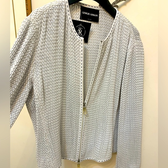 Armani Woven Zipper Front Jacket - Picture 3 of 6